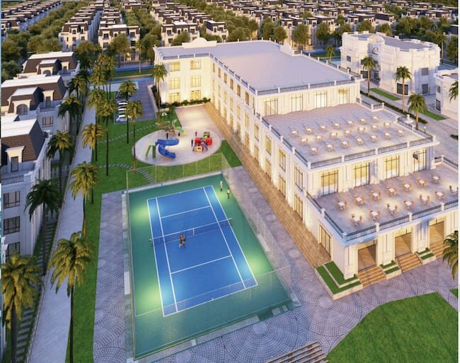 tien ich tennis tai biet thu lideco